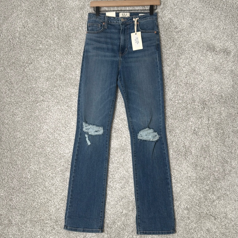 Letter to Juliet LTJ distressed Jeans straight leg NWT 25 Style LP220